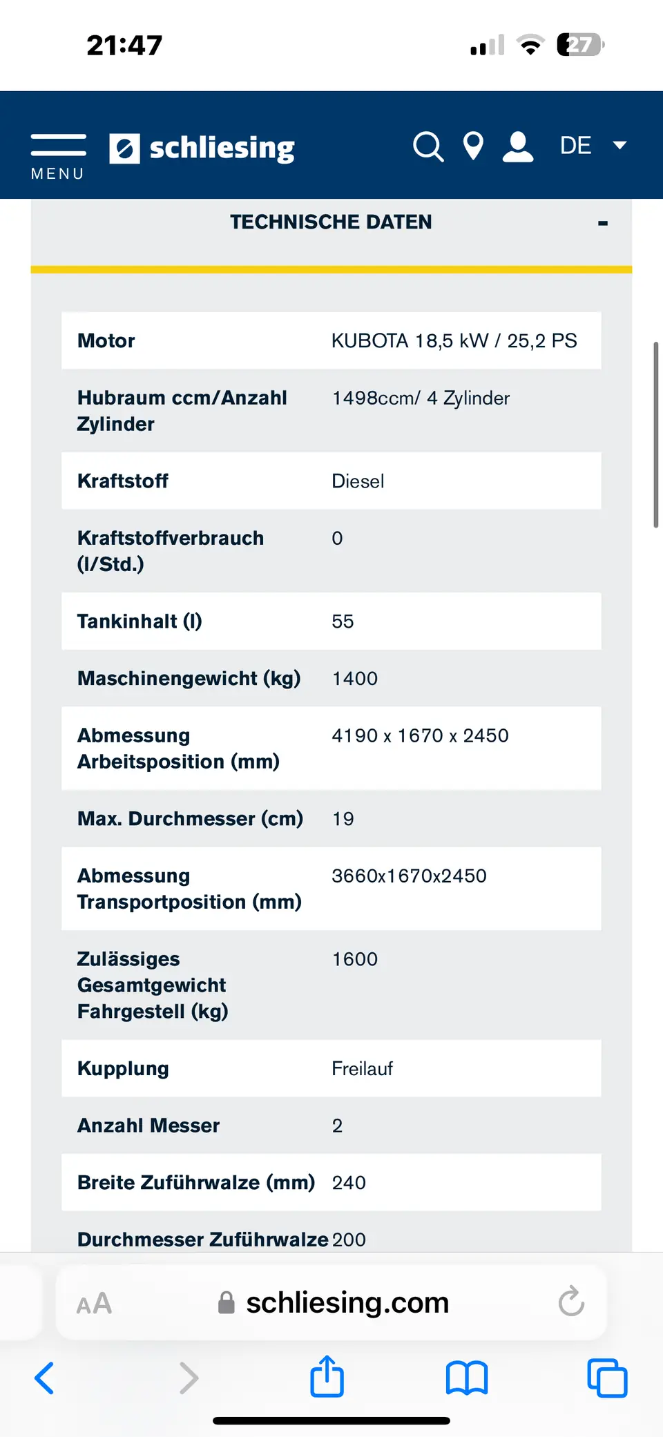 Holzhäcksler Schliesing MX235, Foto 5